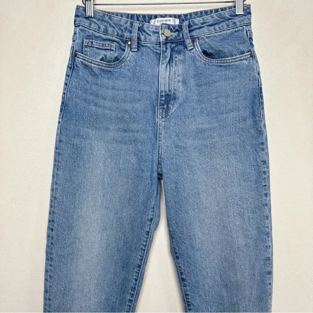 Ever  New Womens 6 Denim Effy Barrell Relaxed Leg Jeans Medium Wash - Picture 3 of 14